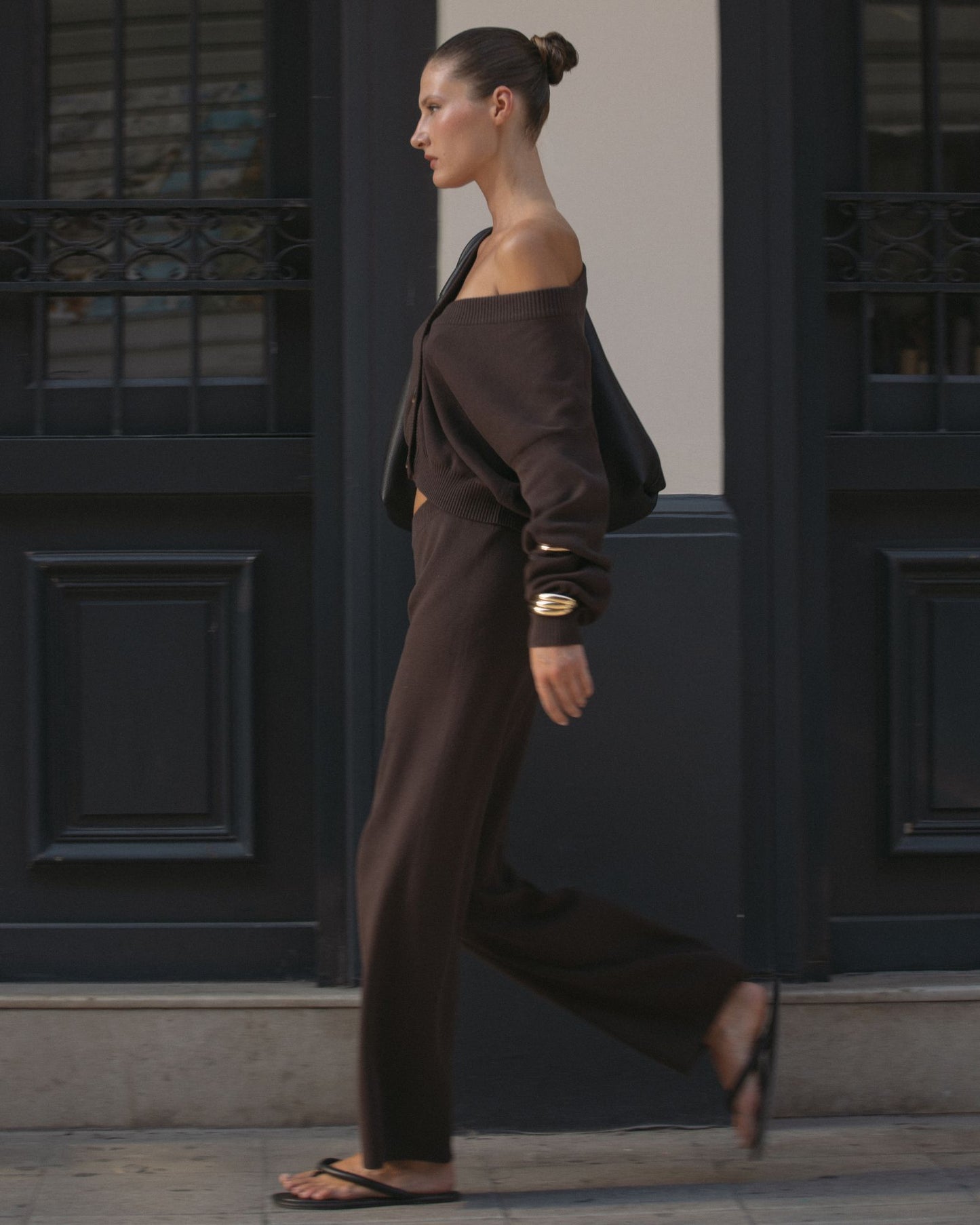 Knit Cardigan Chocolate