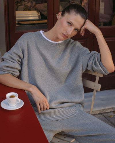 Knit Sweater Grey Marle