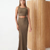 Bias Maxi Dress Kelp