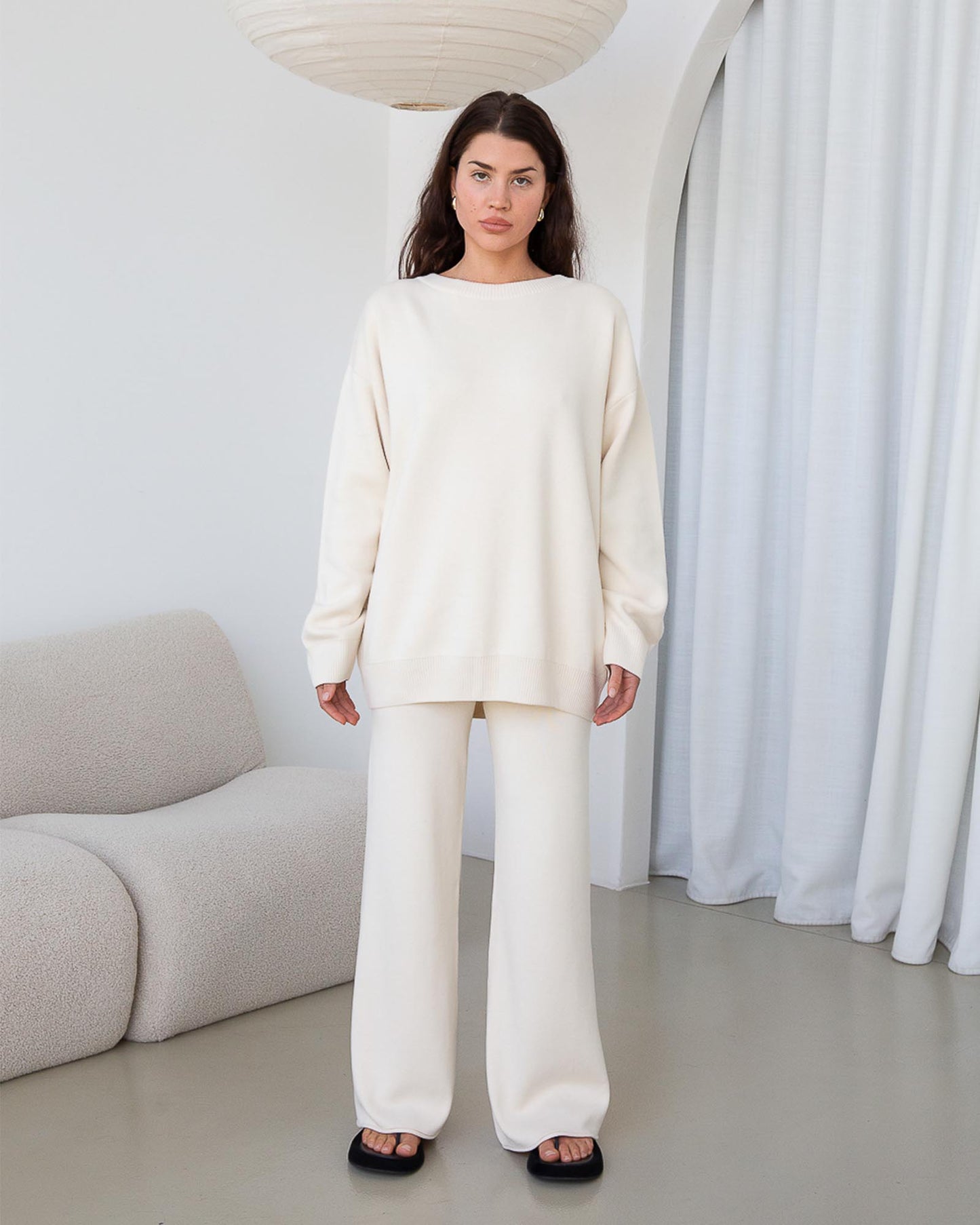Knit Sweater Ecru