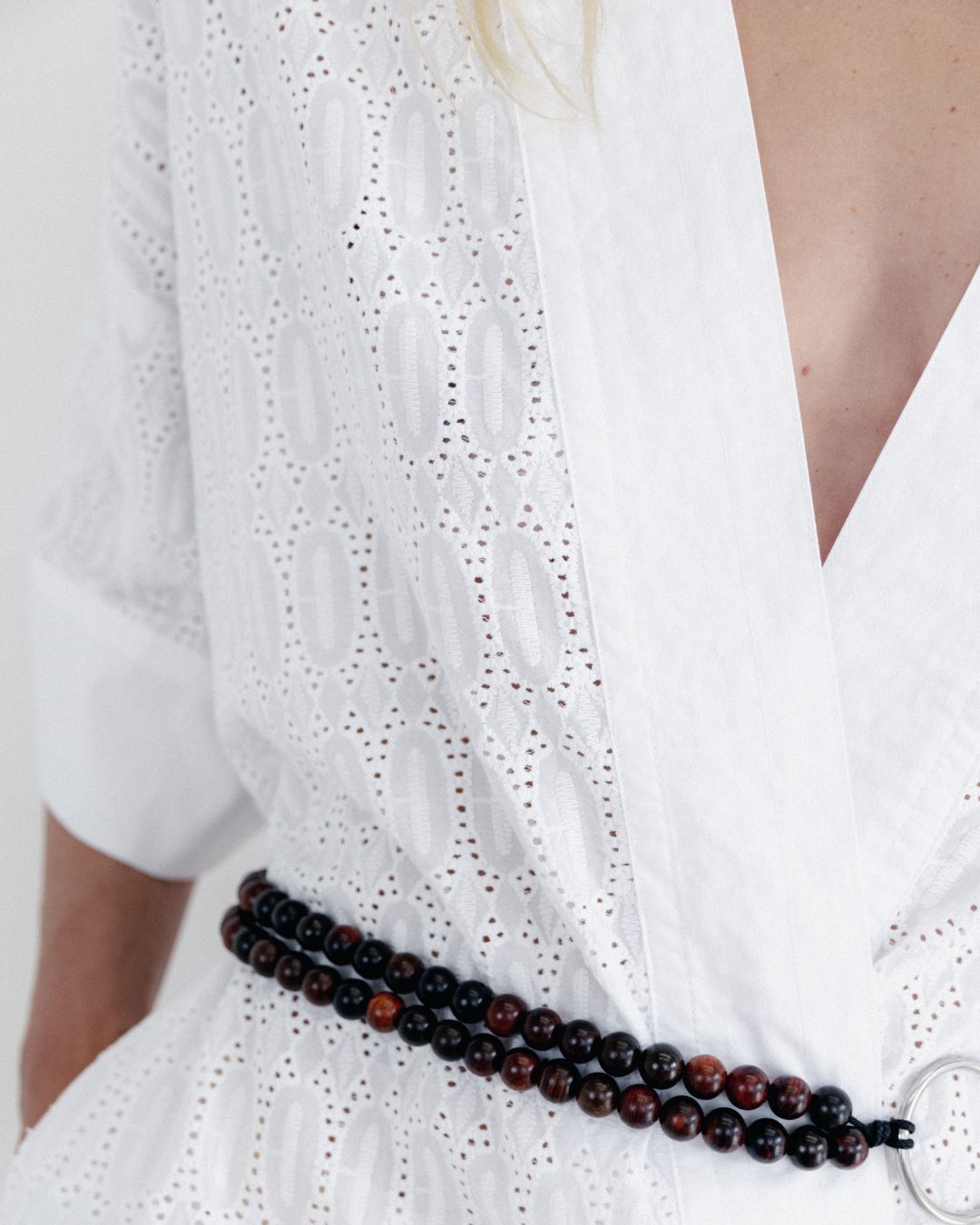 Broderie Kimono Robe Dress