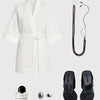 Broderie Kimono Robe Dress