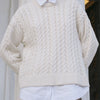 Cable Knit Sweater Ecru