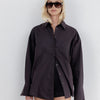 Cotton Poplin Long Sleeve Shirt Chocolate