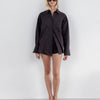 Cotton Poplin Long Sleeve Shirt Chocolate