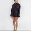 Cotton Poplin Long Sleeve Shirt Chocolate