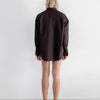 Cotton Poplin Long Sleeve Shirt Chocolate