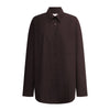 Cotton Poplin Long Sleeve Shirt Chocolate