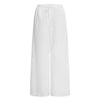 Cotton Poplin Wide Leg Pant White