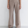Cotton Side Tie Wide Leg Pant Taupe