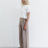 Cotton Side Tie Wide Leg Pant Taupe