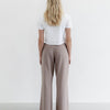 Cotton Side Tie Wide Leg Pant Taupe