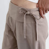 Cotton Side Tie Wide Leg Pant Taupe