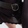 Crochet Knit Long Sleeve Mini Dress Chocolate