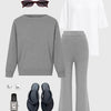Knit Pant Grey Marle