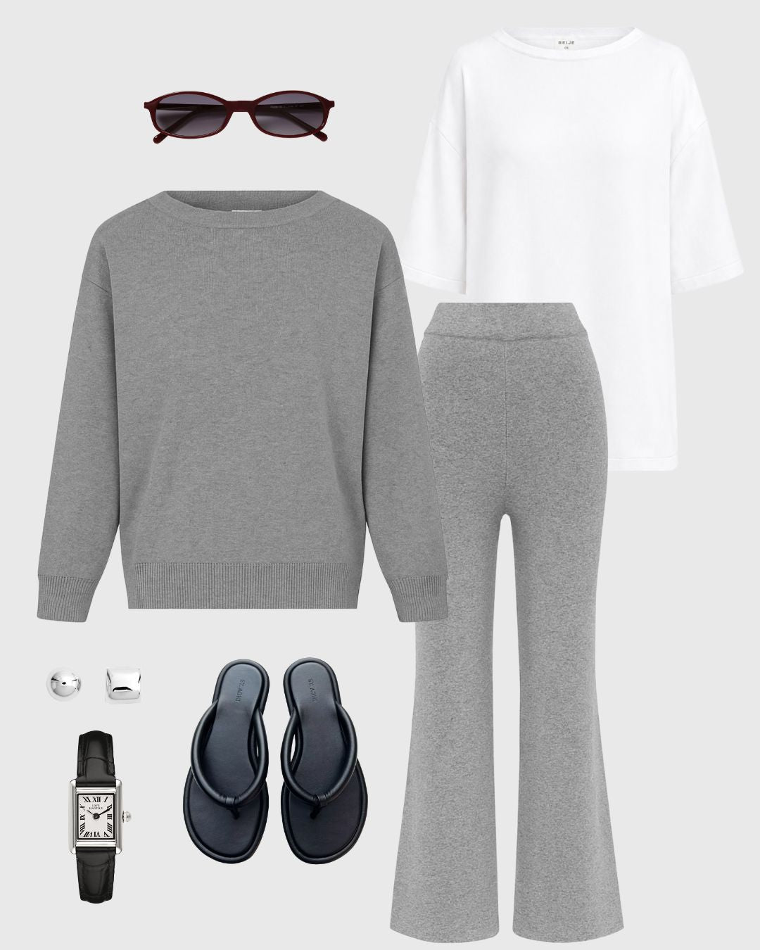 Knit Pant Grey Marle