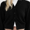 Knit Button Up Cardigan Black