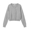 Knit Button Up Cardigan Grey Marle