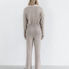 Knit Button Up Cardigan Oat Marle