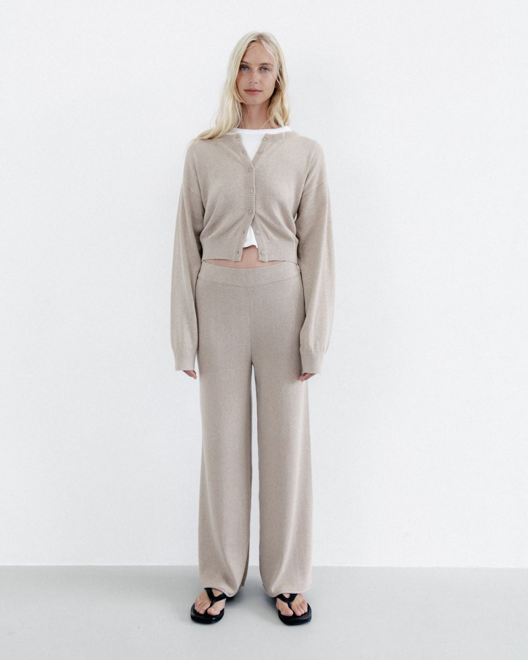 Knit Pant Oat Marle