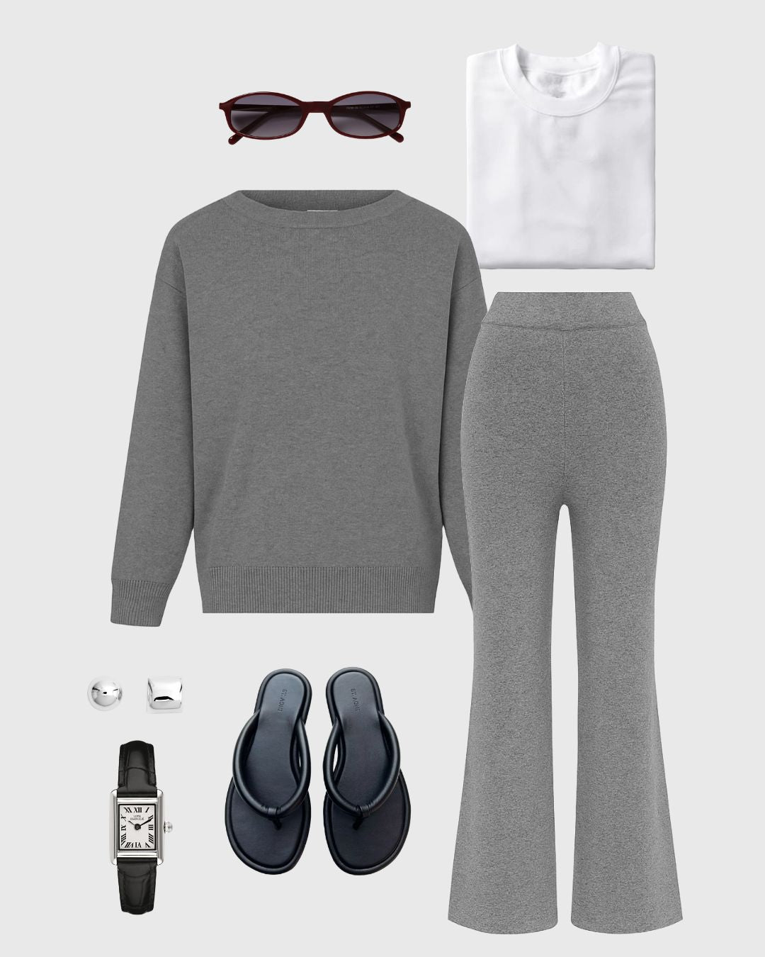 Knit Sweater Grey Marle