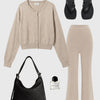Knit Pant Oat Marle