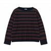 Knit Sweater Chocolate Black Stripe