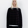 Knit Sweater Chocolate Black Stripe