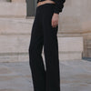 Mid Rise Knit Pant Black