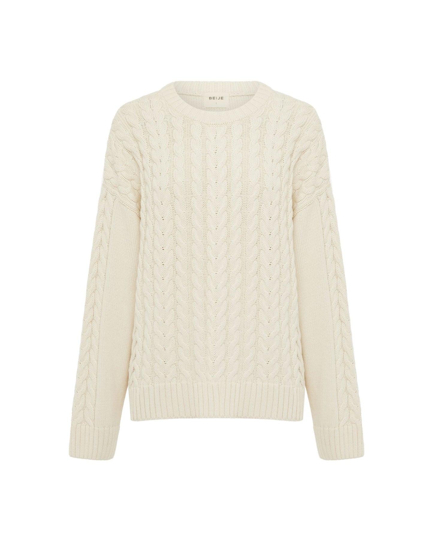 Cable Knit Sweater Ecru