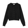 Knit Button Up Cardigan Black