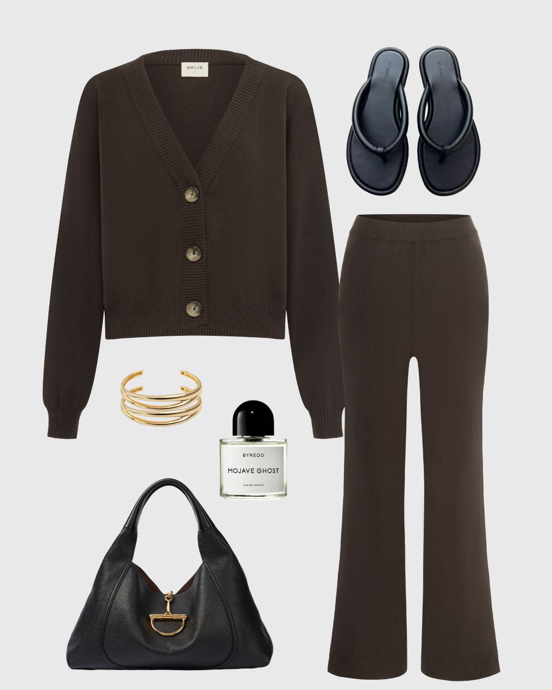 Mid Rise Knit Pant Chocolate