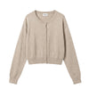 Knit Button Up Cardigan Oat Marle