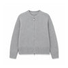 Knit Double Zip Cardigan Grey Marle