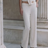 Mid Rise Knit Pant Ecru