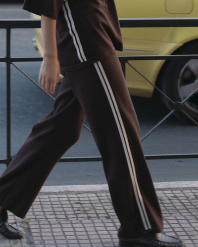 Limited Edition Knit Stripe Sport Pant Chocolate