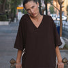 Limited Edition Knit Stripe Sport Jersey Tee Chocolate