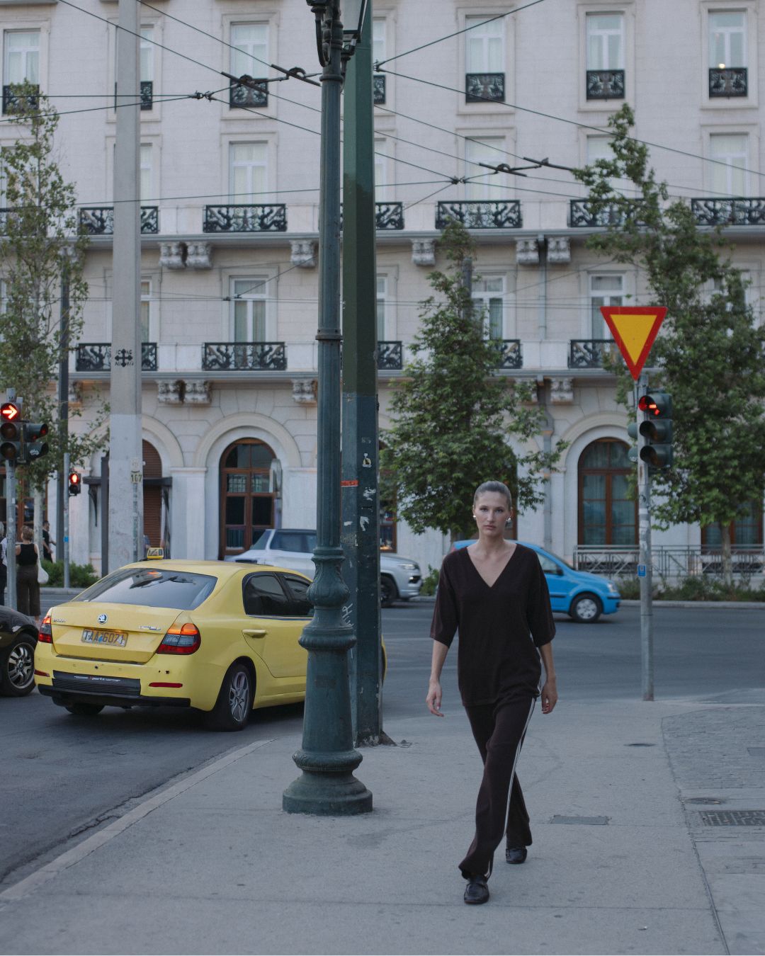 Limited Edition Knit Stripe Sport Jersey Tee Chocolate
