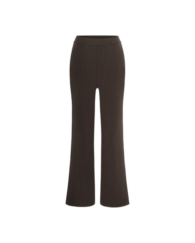 Mid Rise Knit Pant Chocolate