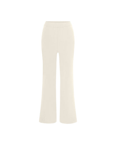 Mid Rise Knit Pant Ecru
