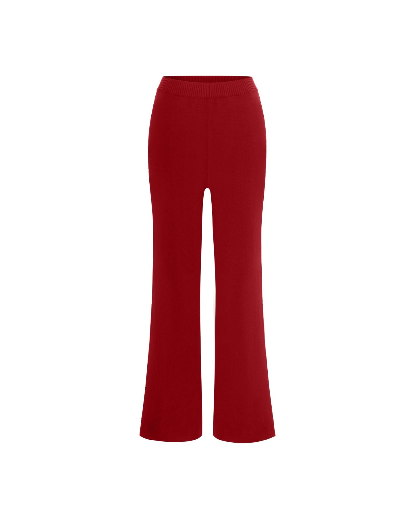 Mid Rise Knit Pant Red