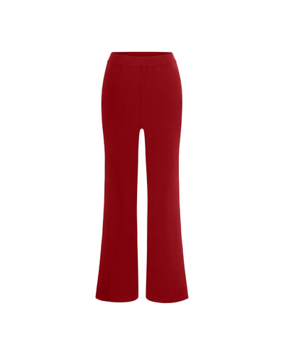 Mid Rise Knit Pant Red