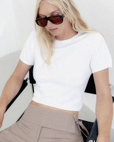 Baby Knit Tee White