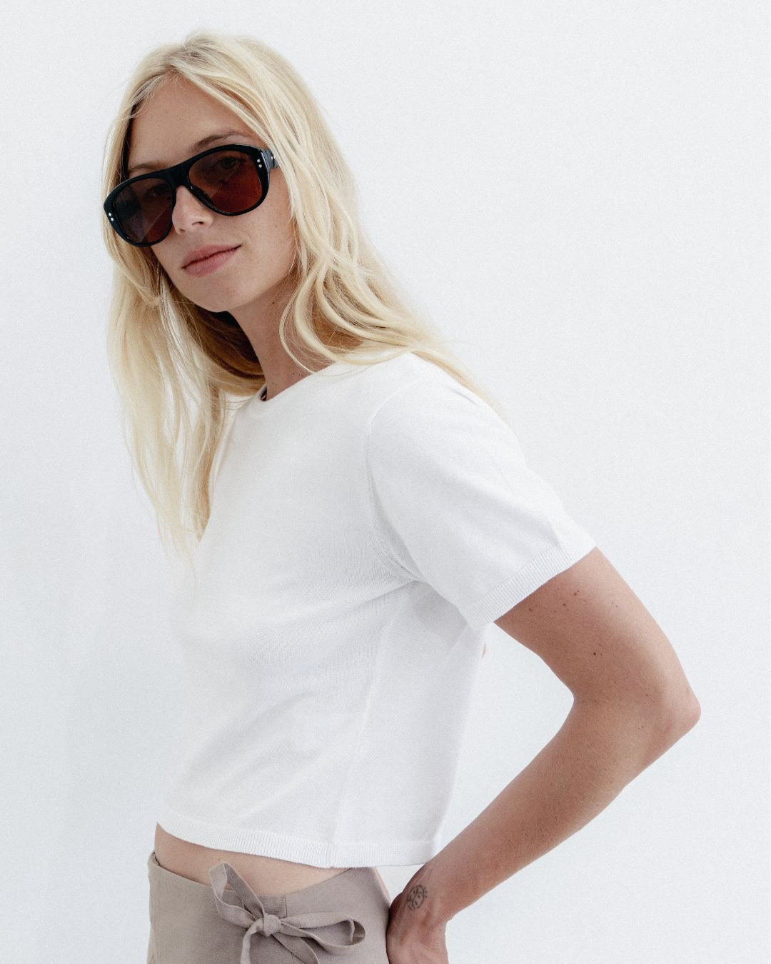 Baby Knit Tee White