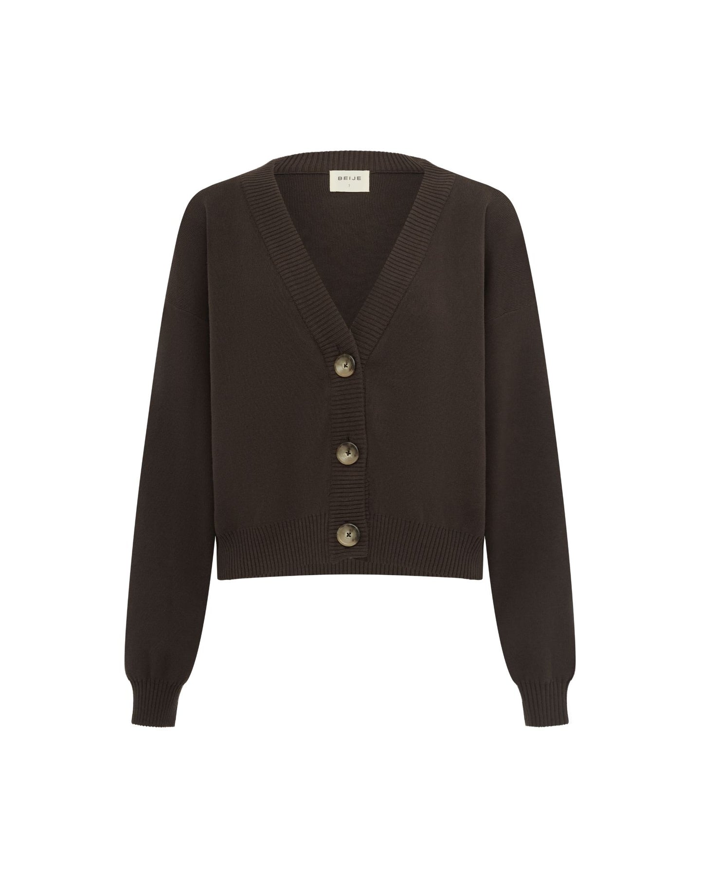 Knit Cardigan Chocolate