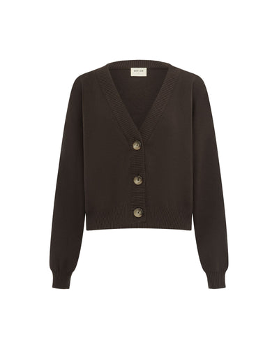 Knit Cardigan Chocolate