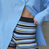 Mini Knit Short Stripe