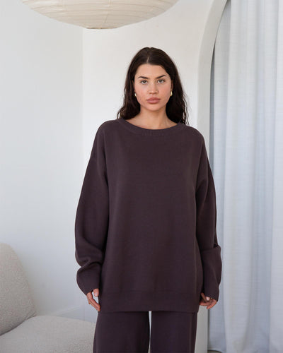 Knit Sweater Chocolate