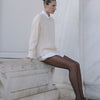 Cable Knit Sweater Ecru