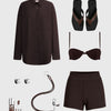 Mini Knit Short Chocolate